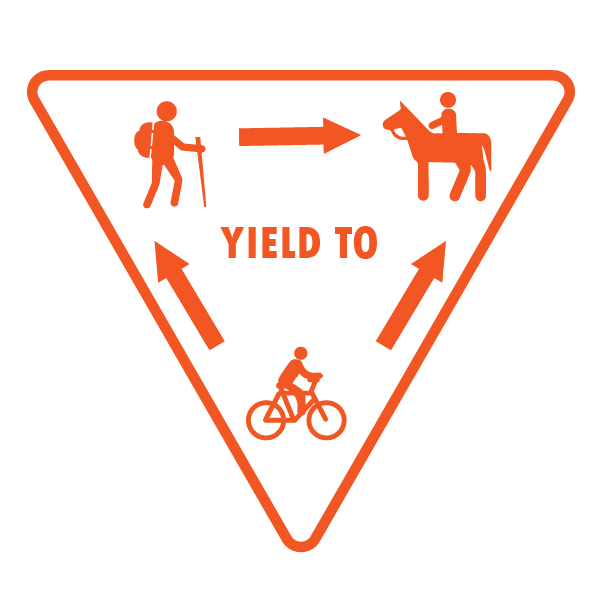 Trail Right Of Way Sign